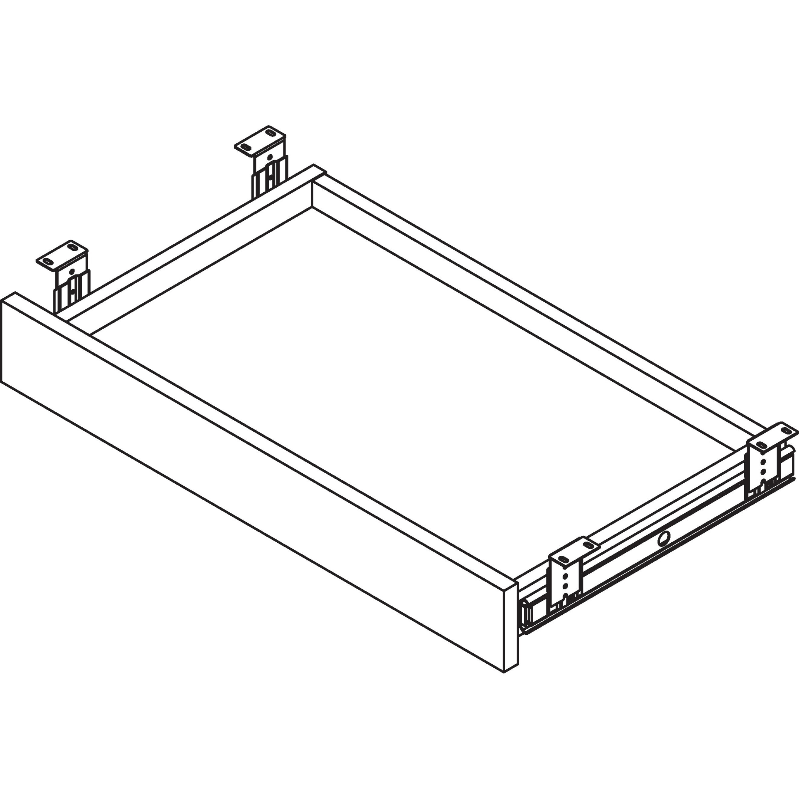 Lorell, Mahogany Laminate Universal Center Drawer, 1 Each, Mahogany,Laminate