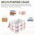 thumbnail image 7 of Flag Pattern Hearts Independence Days Foldable Storage Bin with Lid and Handle Collapsible Storage Box 16.5 x 12.6 x 11.8 inches, 7 of 7