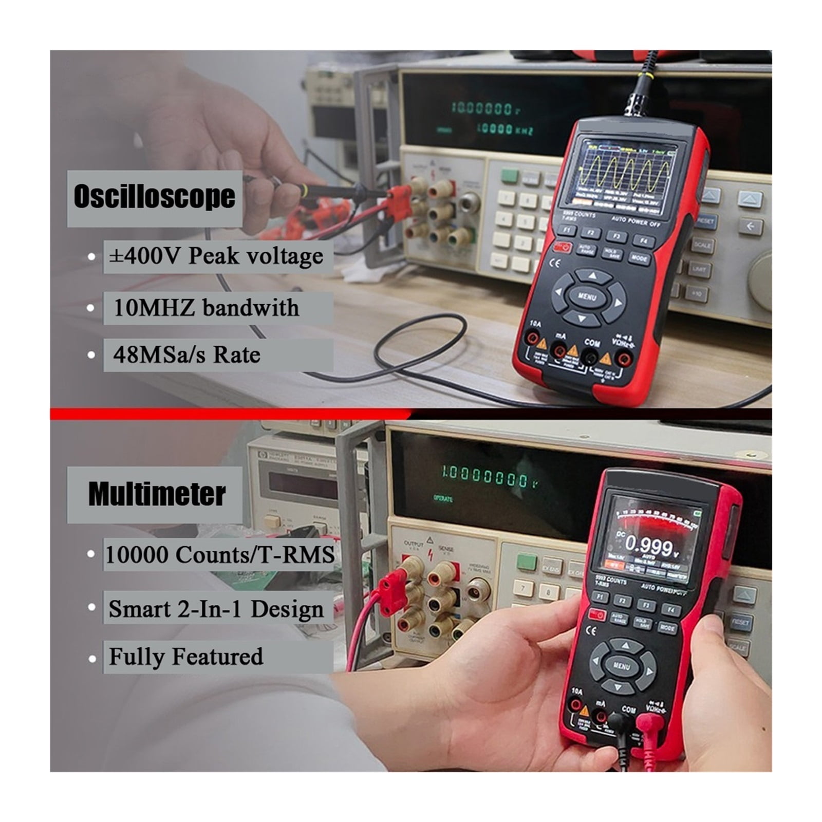 Digital Oscilloscope Handheld Signal Generator 2.9-inch Color Screen Voltage Tool Smart Oscilloscop ,Professional Designed