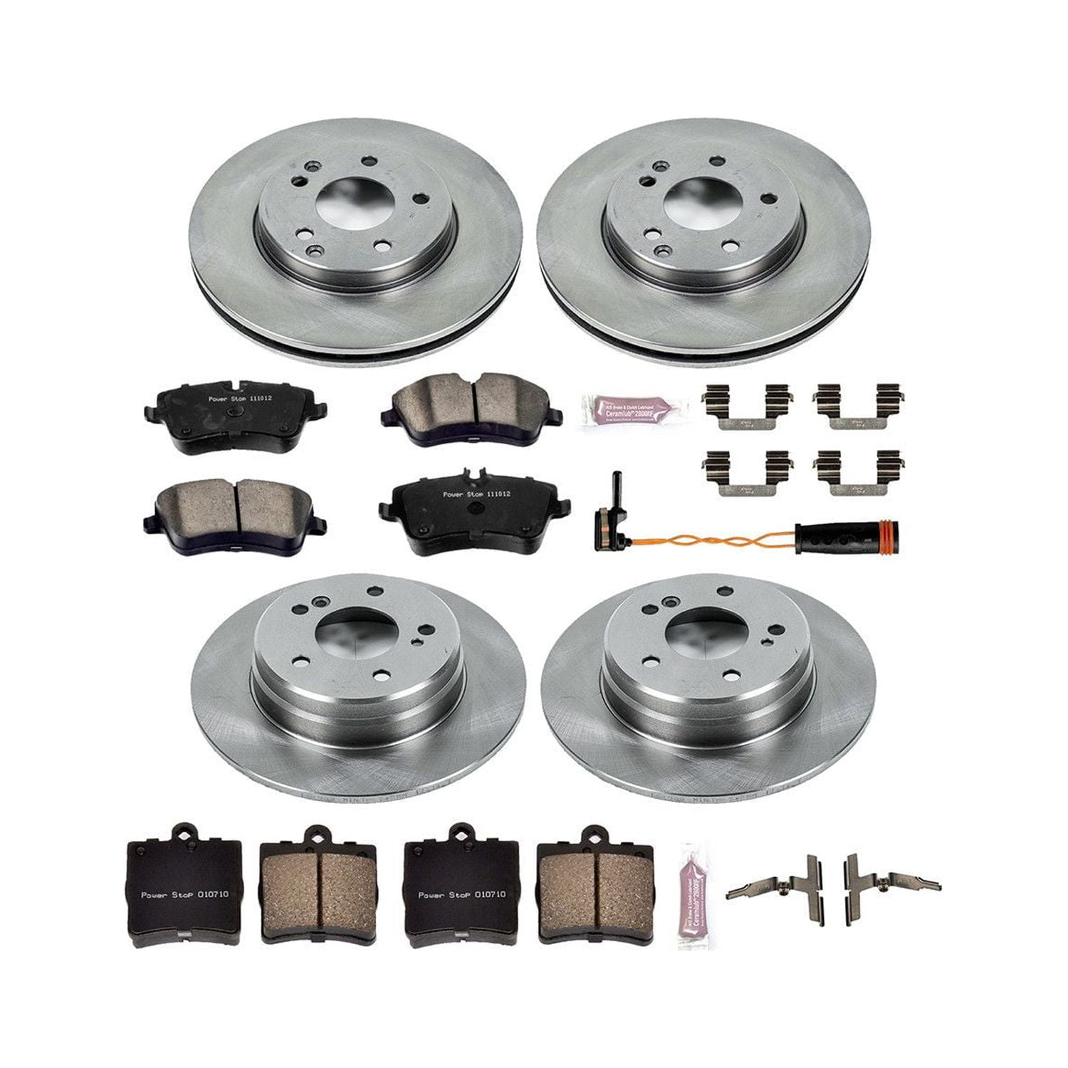 Power Stop Front and Rear Stock Replacement Brake Pad and Rotor Kit KOE2812