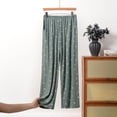 thumbnail image 2 of GigrtiJin Plus Size Pajamas Pants for Womens Bow Print High Waisted Pajamas Pants Loose Lounge Pajamas Pants with Pockets XL-5XL, 2 of 5