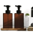thumbnail image 6 of Foaming Hand Soap Bottle 2 PCS,15 Oz Liquid Soap Hand Aanitizer Bottle,Refillable Foaming Soap Dispenser,Durable Plastic Foaming Bottle,Container for Essential Oil,Shampoo,Dish Soap (Brown), 6 of 7