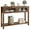 Retro color, variant on Goldensoil Wood Console Table for Entryway, 2-Tier Sofa Table with 2 Glass Drawers and Storage,Wood