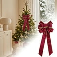 thumbnail image 2 of Extra Large Christmas Bows Decorations 10.6x23.6 Inches, Wired Velvet Ribbon Bows for Outdoor Front Door, Christmas Tree Topper, Yard Fence, Holiday Wreath and Festive Home Decor, 2 of 5