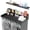 Black, variant on ADVWIN 54" Washer Dryer Countertop with 2-Layer Shelves and Storage Shelf, Laundry Room Countertop Set, Rustic Brown