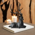 thumbnail image 4 of Creative Craft Deer Decoration Holiday Tabletop Reindeer Ornaments Sculpture for Christmas Cabinet Family Gifts Light - Sitting, 4 of 6