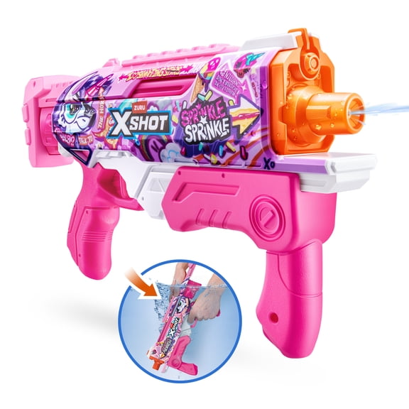 XSHOT Water Blaster Fast Fill Skins Hyperload Summer Toy Unicorn Splash 500ml by ZURU