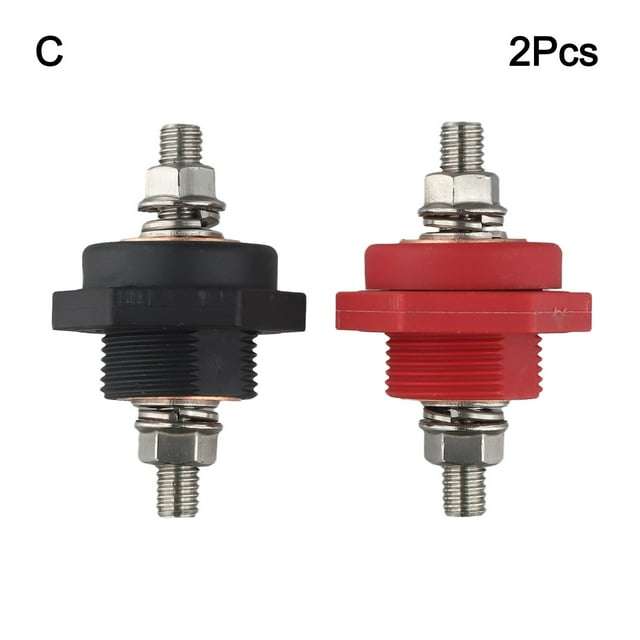 3/8In Stud Battery Power Junction 300A 48V Dc Post Connectors Brass Terminal Kit C