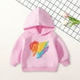 thumbnail image 2 of KPOPLK Girls Hoodie Dress Long Sleeve Hooded Sweatshirts Dress Cute Fall Outfits with Pockets 5-60 Years(3-4 Years,Pink), 2 of 7