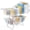 Silver and White, variant on Sakugi Clothes Drying Rack, 2-Tier Foldable Laundry Drying Rack for Clothing with 32 Rods, Rustproof, Freestanding, for Indoor & Outdoor, 55" x 22.8" x 36.5", Gray