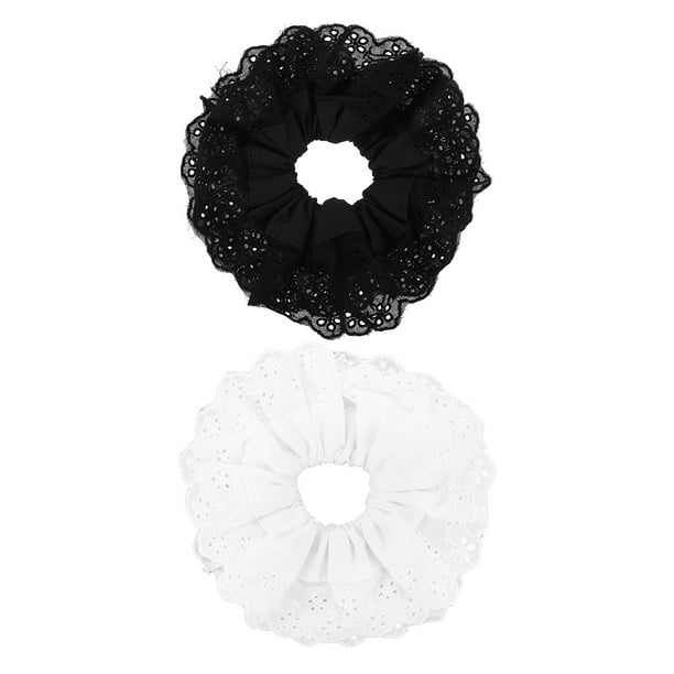 2 coleteros grandes de encaje de gran tamaño, accesorios para el cabello para niñas y mujeres.