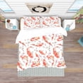 thumbnail image 3 of Designart 'Chinese Pattern with Rainbow Carps' Oriental Duvet Cover Set, 3 of 4