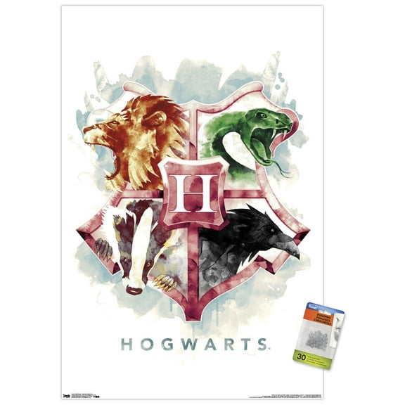The Wizarding World: Harry Potter - Hogwarts Illtrated Hoe Crests