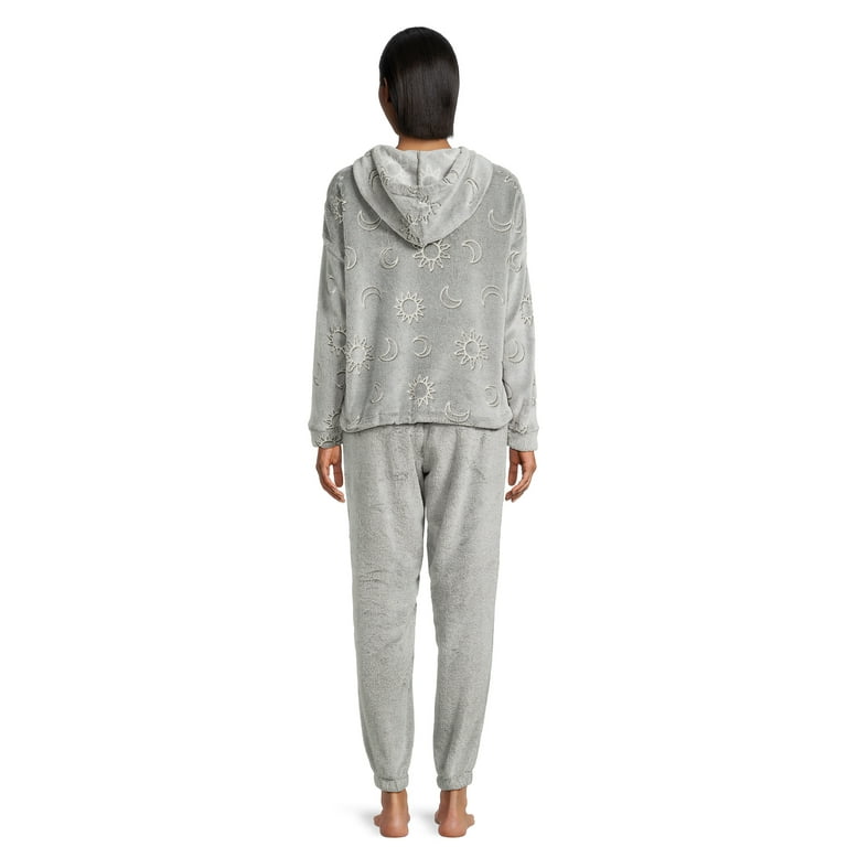 No Boundaries Juniors Plush Hoodie and Jogger Pants Set 2 Piece