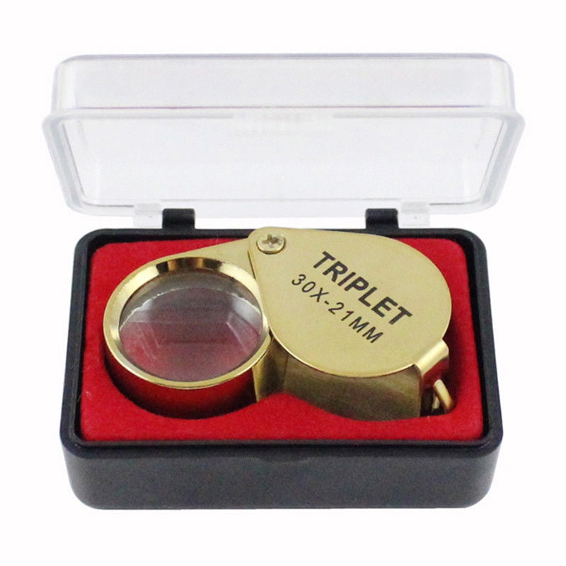 Details about   Jewelers Loupe Folding Pocket Jewelry Magnifying 30X Glass Eye Magnifier 21mm 