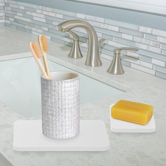 MERRYHAPY Diatomite Absorbent Set of 4 for Home Use, Quick Drying Drink Mats, Moisture Resistant