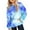 Dark Blue, variant on Girls' Tie Dye Sweatshirt | Gradient Color Cotton Pullover | Kids Fashion Casual Hoodie Girls Sweatshirt