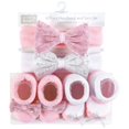 thumbnail image 2 of Hudson Baby Infant Girl Headband and Socks Set, Princess 4-Piece, 0-9 Months, 2 of 4