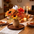 thumbnail image 5 of Yhmxh Fall Flower Picks, Autumn Floral Stems with Pumpkin Sunflower Maple Leaves, Artificial Harvest Bouquet Arrangement Stems for Vase Table Centerpiece Thanksgiving Farmhouse Home Decor, 5 of 6