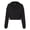 Black, variant on Womens Lightweight Cropped Hooded Sweatshirt, M, Black