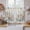 Beige, variant on Blue Beige Coastal Kitchen Curtain for Berdoom Living Room Cafe 72 Inch Length, Beach Starfish Summer Eucalyptus Tiers Curtains Light Filtering Drapes Rod Pocket Window Treatment 2 Panels 52"Wx72"L