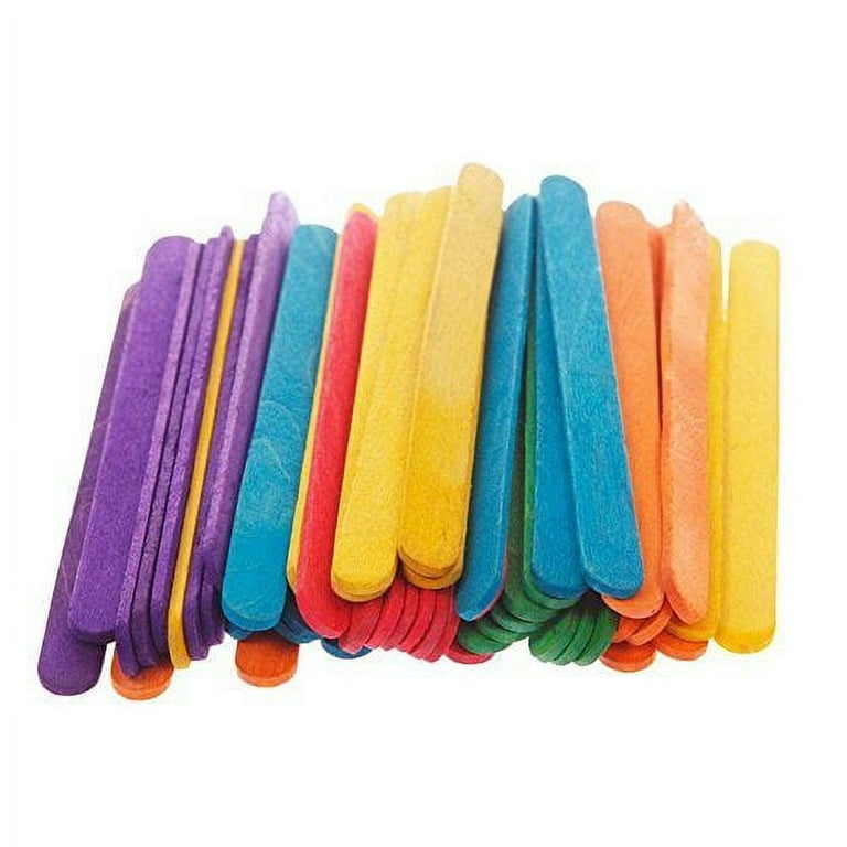 Kedudes Popsicle Wood Colored Craft Stick, 4-1/2-Inch - Pack of 240 - Ideal for Crafters, Teachers, and Students.