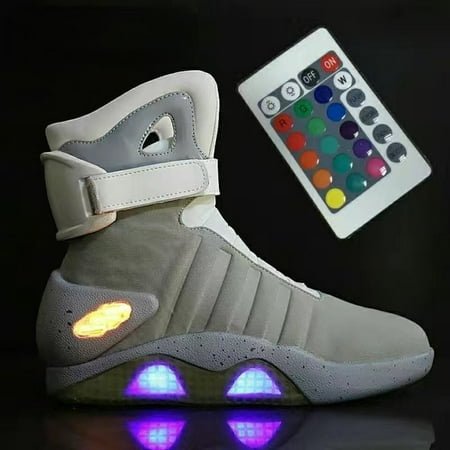

Men Boots Back to Future Adult USB Charging LED Shoes with Remote Control for Men and Women Boots for Party Mag