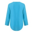 thumbnail image 3 of LEEYNEER Women Zipper Button Tops Long Sleeves Loose Chiffon Shirt Blouse T-shirt Orange 5XL, 3 of 6