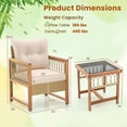 thumbnail image 3 of Costway Ensemble de Meubles de Patio 3 Pcs en Osier pour Conversation en Plein Air, 3 of 10
