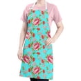 thumbnail image 5 of Pioneer Flower Floral Print Pattern Apron for Women and Men, Cotton Linen Waterproof with Pockets, Adjustable, 33x27 Inch for Kitchen, Gardening, BBQ, Salon, 5 of 6