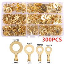 Ring Terminal Eyelet Terminal Copper Crimp Terminal Cable Connector Non-Insulated Combination Set