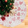thumbnail image 5 of FMSHPON Valentine's Mother's Day Hand Drawn Hearts Xmas Christmas Tree Skirt Stand Mat for Holiday Party Decoration Indoor Outdoor 36 inches, 5 of 6