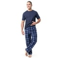 thumbnail image 2 of Fruit of the Loom Men's Crewneck Tee and Fleece Pajama Pants Set, 2-Piece, Sizes S-5XL, 2 of 5