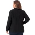 thumbnail image 4 of DARING DIVA Women's Plus Size Lapel Button Business Casual Suit Jacket 5X Black, 4 of 6
