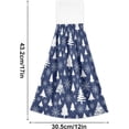 thumbnail image 3 of Christmas Tree Snowflake Blue Hand Towels for Bathroom and Kitchen, Xmas Winter Christmas Tree Hanging Bath Kitchen Towel Washcloths, Absorbent Thick KitchenBathroom Microfiber Towel Bulk, 12"x17", 3 of 6