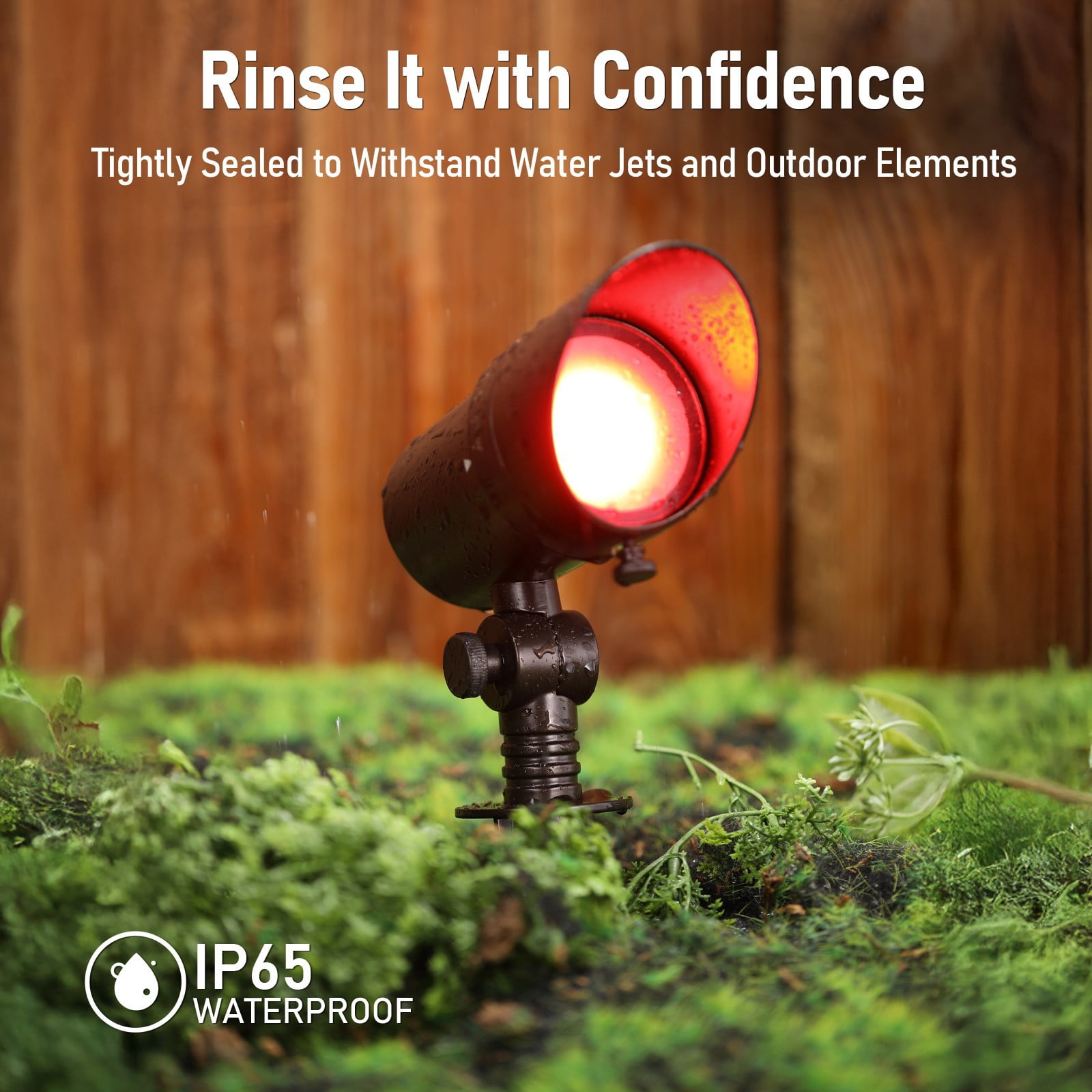 12 Pack 8W Low Voltage RGBCW LED Landscape Spotlight, 15°-60° Adjustable Beam Angle Outdoor Spot Lights, IP65 Waterproof, Oil Rubbed Bronze