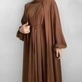 thumbnail image 2 of Dress for Women Long Sleeveless Vest Jacket with Belted Skirt Two Piece Outfit Abaya Fashion, 2 of 2