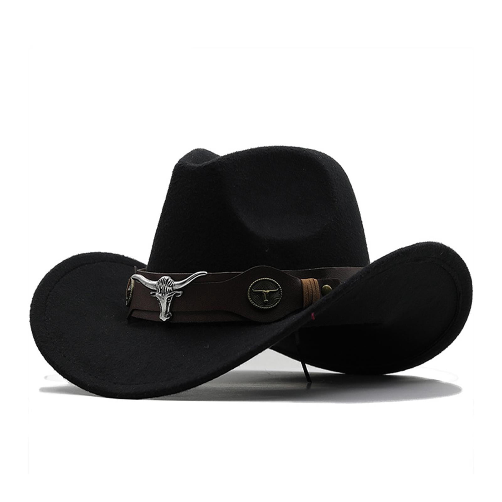 Chapeau de cowboy en paille pour homme et femme, chapeau de cowgirl avec deux bandes décoratives et un bandeau pour cheveux, large bord, marron, 7