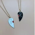thumbnail image 3 of HOOUN 2 Pcs Broken Heart Best Friend Stick Man Pendant Friendship Necklace Chain Gift, 3 of 4