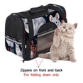 thumbnail image 4 of Animal Pet Carrier Bag with 900D Oxford Fabric, Nylon Webbing Base - 17x10x11.8 in - Small Dog Travel Tote, 4 of 7
