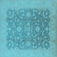 thumbnail image 1 of Ahgly Company Indoor Square Oriental Light Blue Industrial Area Rugs, 5' Square, 1 of 4