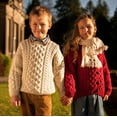 thumbnail image 4 of Aran Woollen Mills Cardigan Sweater for Kids 100% Premium Soft Merino Wool Cable Knitted Made in Ireland, 4 of 8