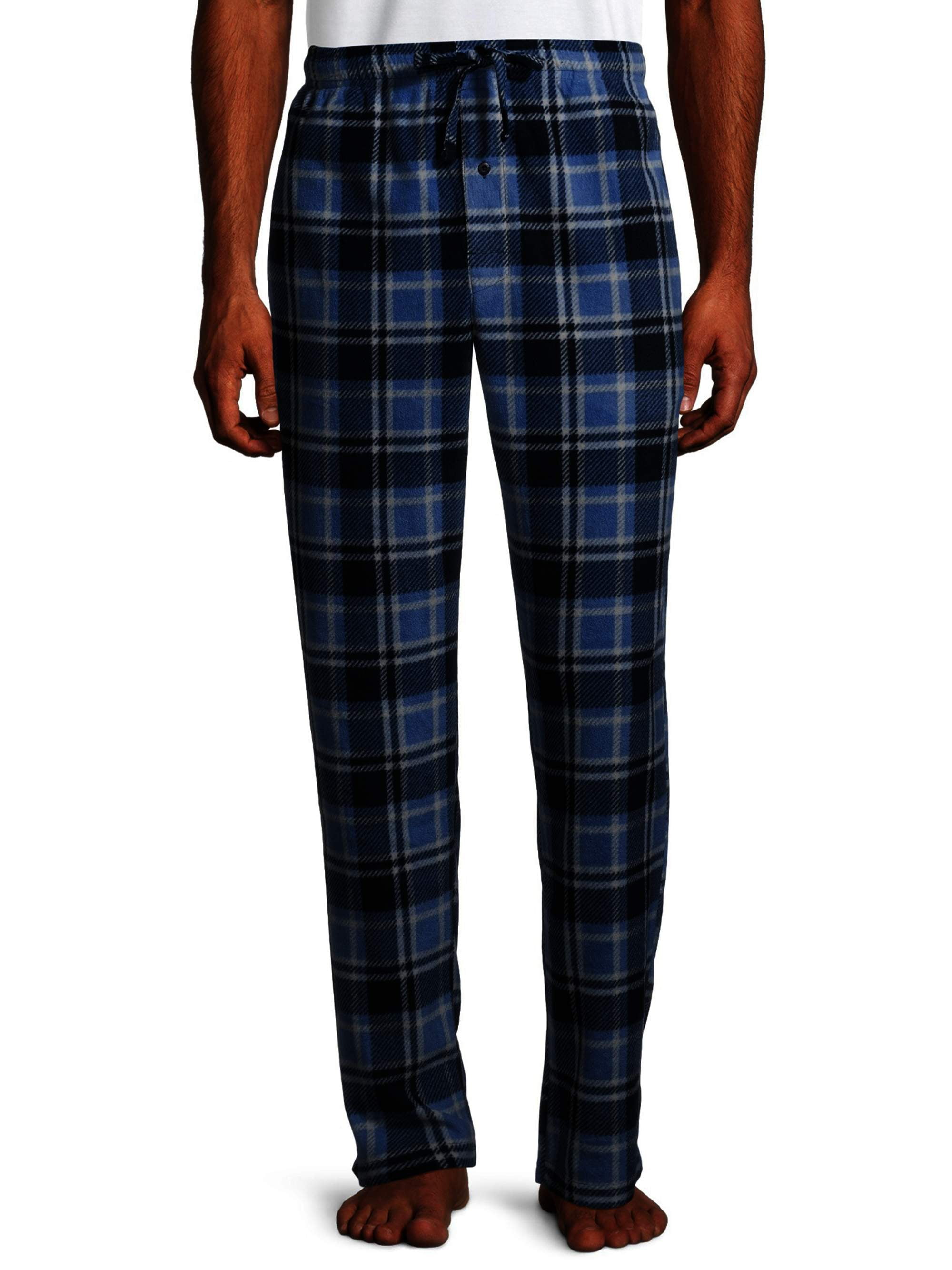 Izod Mens Microfleece Pant and Jersey Knit Long Sleeve Henley Top Set Pajama Bottom