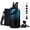 Blue Black Gradient, variant on 40oz Insulated Water Bottle with Straw - Flex Cap Lids,Bottle Carrier Bag w/Strap,Carrier Bag,Stainless Steel 40oz Water Bottles, Double Wall Metal Water Flask