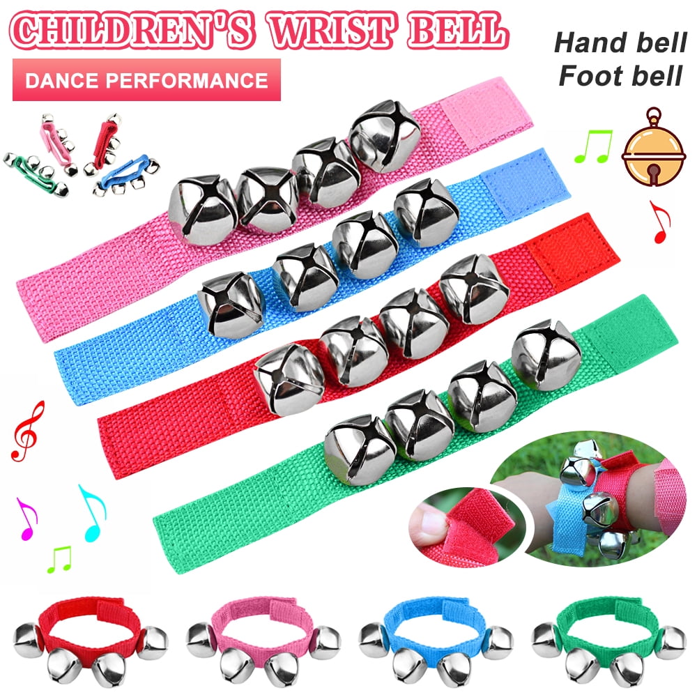 10 Bells Hand Bell Santa Sleigh Bells Kids Dance Instrument Children Shaker Toy