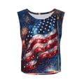 thumbnail image 5 of Jsaierl 4th of July Tank Tops for Women Casual Patriotic USA Flag Pattern Tees Loose Fit Sleeveless T Shirts Cami Athletic Round Neck Tanks S-XXL, 5 of 8