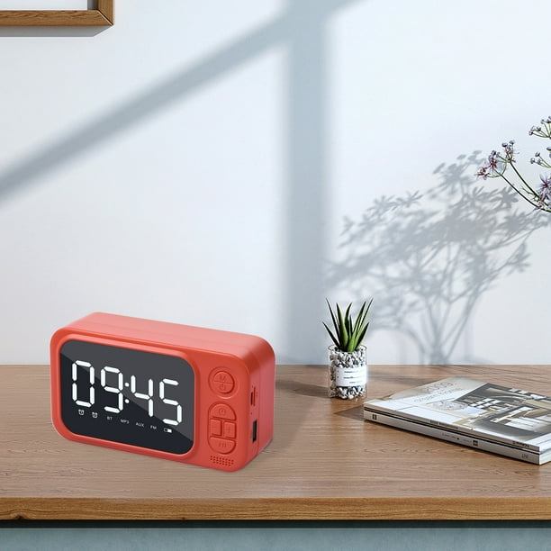 amlbb Digital Time Display, Dual Alarm Clock Bluetooth Speaker Outdoor