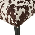 thumbnail image 4 of GDF Studio Thurber Contemporary Upholstered Dining Chairs, Set of 4, Brown Cow Velvet and Espresso, 4 of 8