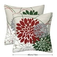 thumbnail image 2 of Elegant Colored Throw Pillows Farmhouse Outdoor For Home Living Room Sofa Couch Bed Modern Floral Linen Square Cushion Set Of 2, 2 of 4