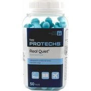 Flents Protechs Real Quiet Foam Ear Plugs for Small Ear Canals, Contoured, (NRR 31), 50 Pair, Blue